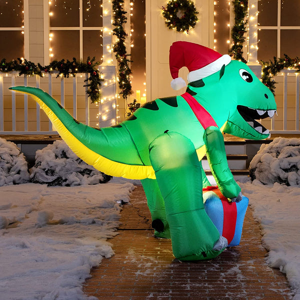 Christmas Dinosaur Inflatable