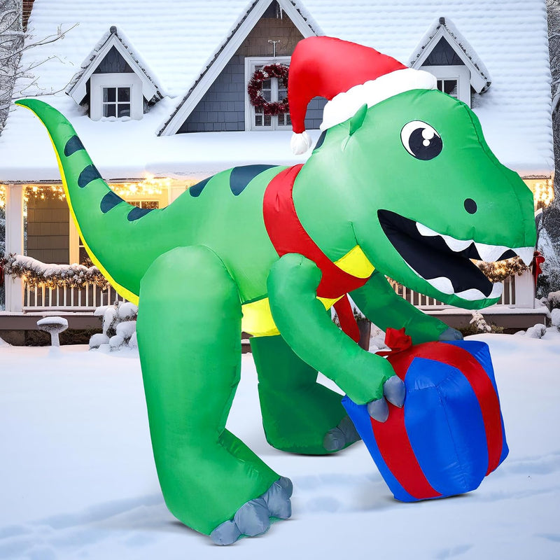 Christmas Dinosaur Inflatable
