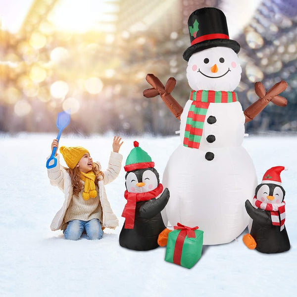 Snowman & Penguins Inflatable