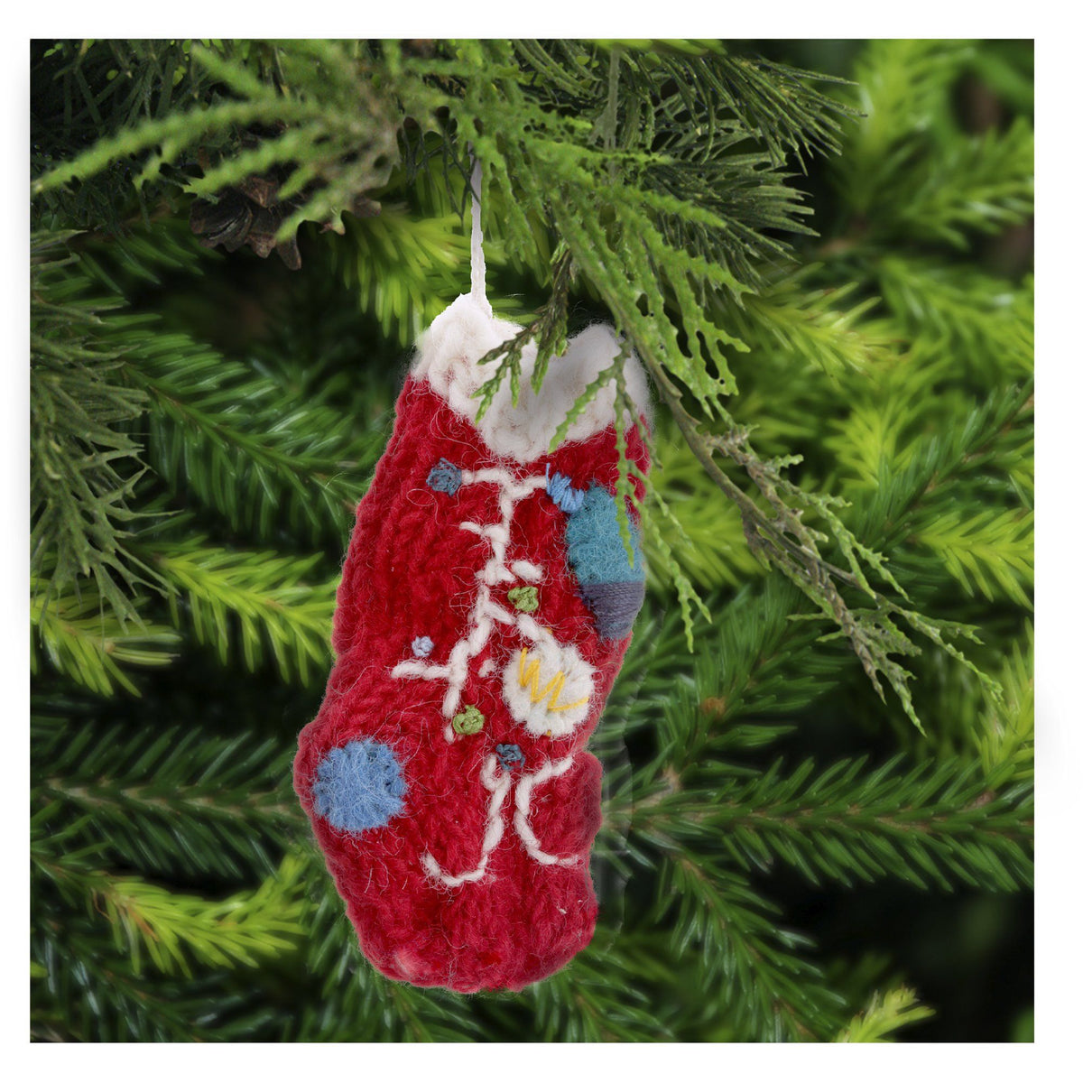 Mini Wool Stocking Ornament