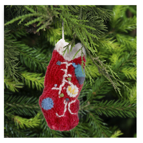 Mini Wool Stocking Ornament